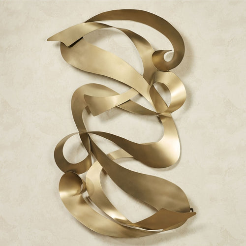 Abstract Metal Sculpture 60cm (Gold) image 0