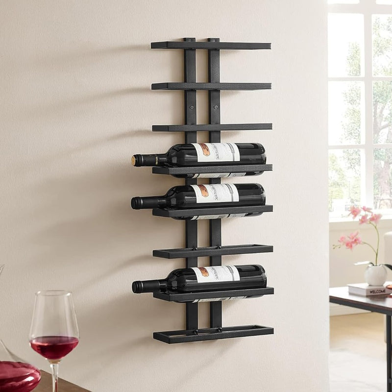Wine Rack Wall Mounted (Black Metal) image 0