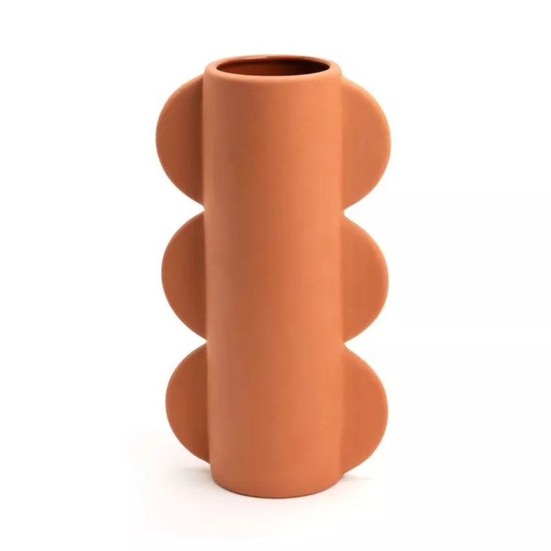 Textured Ceramic Vase 22cm (Terracotta) image 0