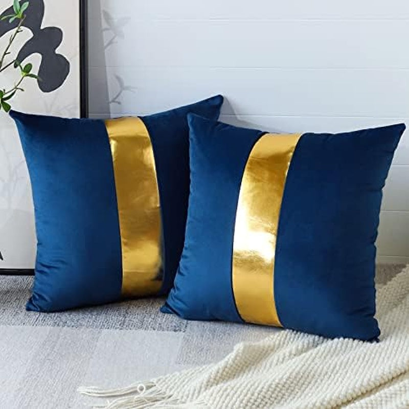 Velvet Throw Cushion 45x45cm (Navy Blue) image 0