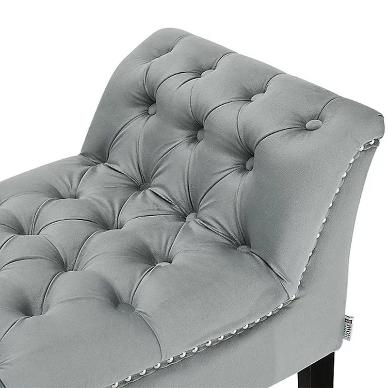 Velvet Bench 120cm (Grey) image 0