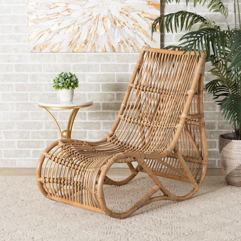 Rattan Lounge Chair (Natural) image 0