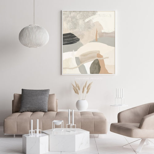 Abstract Canvas Print 60x80cm (Neutral Tones) image 0