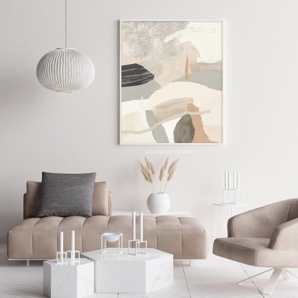 Abstract Canvas Print 60x80cm (Neutral Tones) image 0