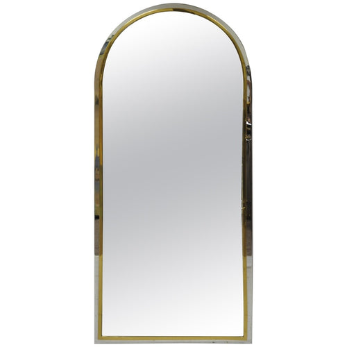 Arched Wall Mirror 80x50cm (Brass) image 0