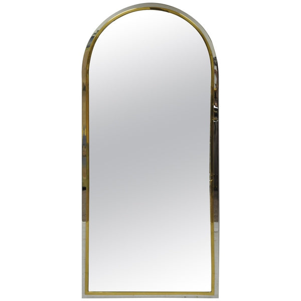 Arched Wall Mirror 80x50cm (Brass) image 0