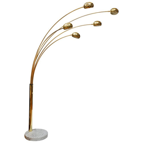 Arc Floor Lamp (Brass & Marble) image 0