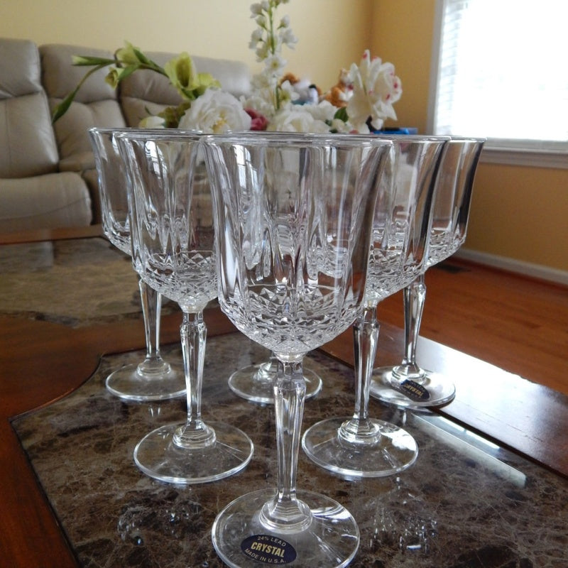 Crystal Wine Glasses Set of 6 image 0