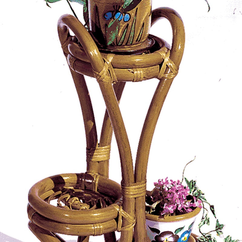 Rattan Plant Stand 3-Tier image 0