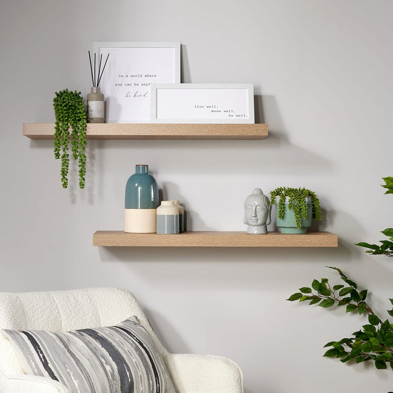 Floating Wall Shelf 80cm (Oak) image 0