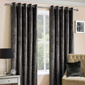 Velvet Curtains 140x220cm Pair (Grey) image 0