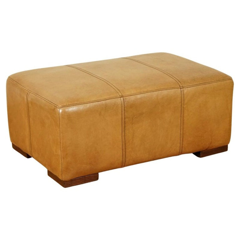 Leather Ottoman Large (Tan) image 0