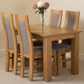 Dining Chair Set of 4 (Oak & Grey) image 0