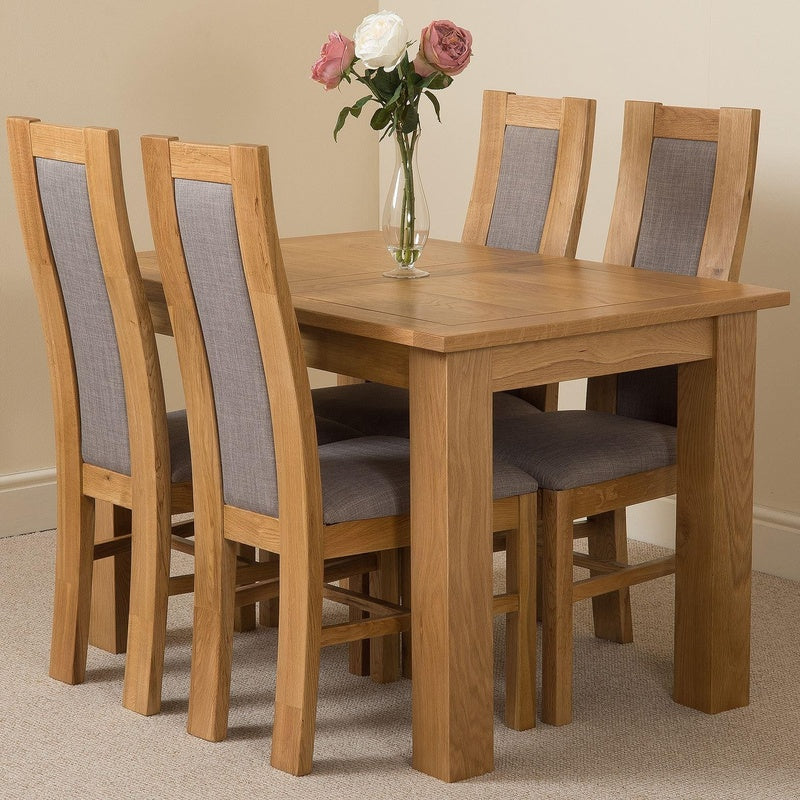 Dining Chair Set of 4 (Oak & Grey) image 0