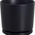 Ceramic Plant Pot 15cm (Matte Black) image 0