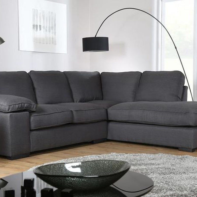Corner Sofa L-Shape (Charcoal Fabric) image 0