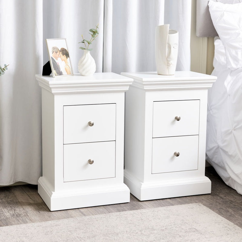 Bedside Table Set of 2 (White) image 0