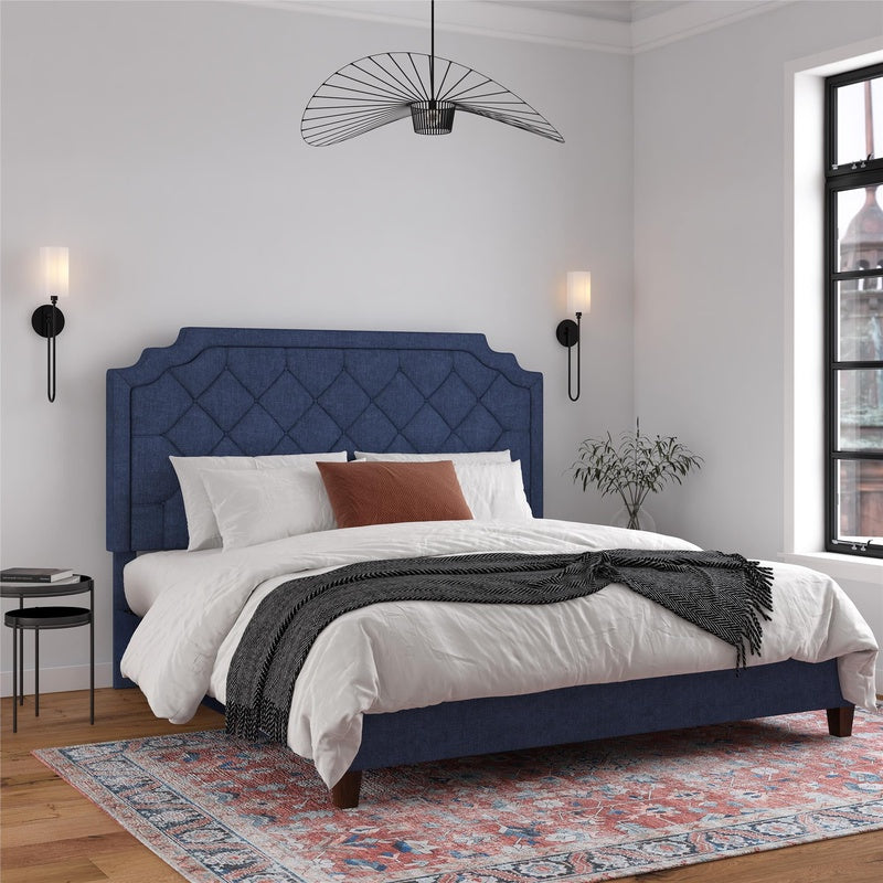 Upholstered Headboard King (Navy) image 0