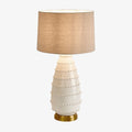 Table Lamp with Linen Shade (White) image 0