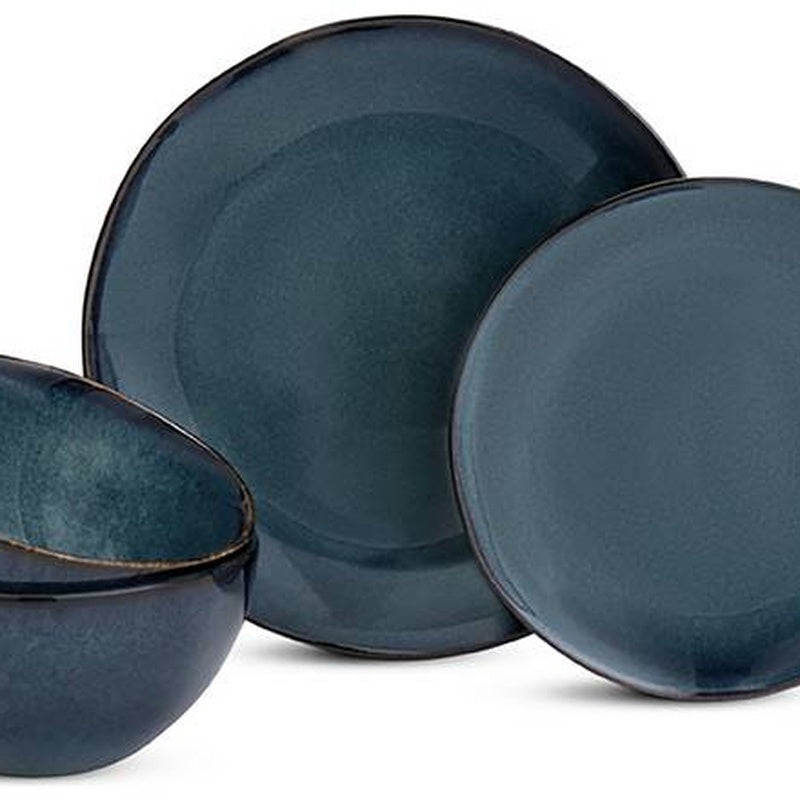 Stoneware Dinner Set 12-Piece (Navy) image 0