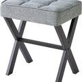 Vanity Table with Stool (Grey Velvet) image 0