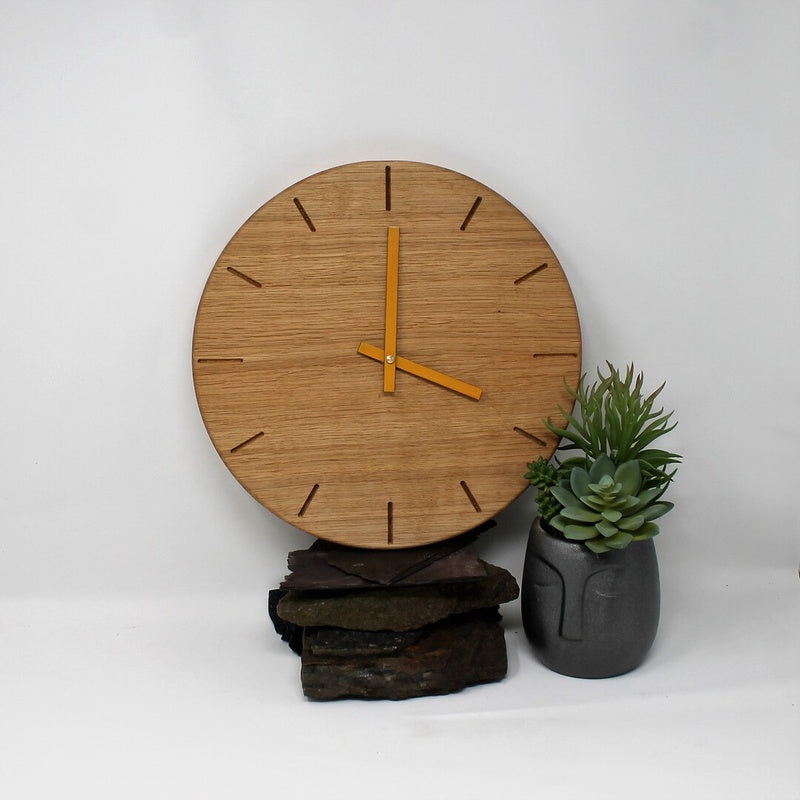 Wooden Wall Clock 30cm (Oak) image 0