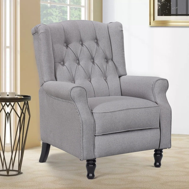 Wingback Armchair (Grey Linen) image 0