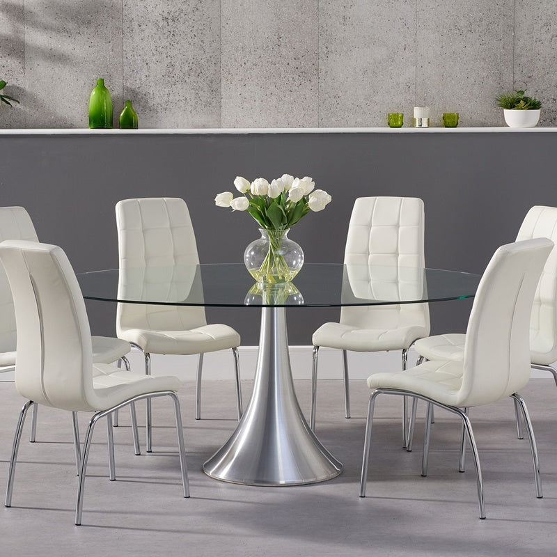 Glass Dining Table 180cm Designer image 0