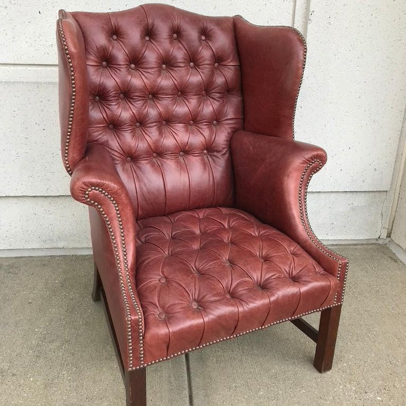 Chesterfield Armchair (Burgundy Leather) image 0
