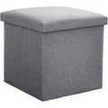 Canvas Storage Ottoman 38cm (Grey) image 0