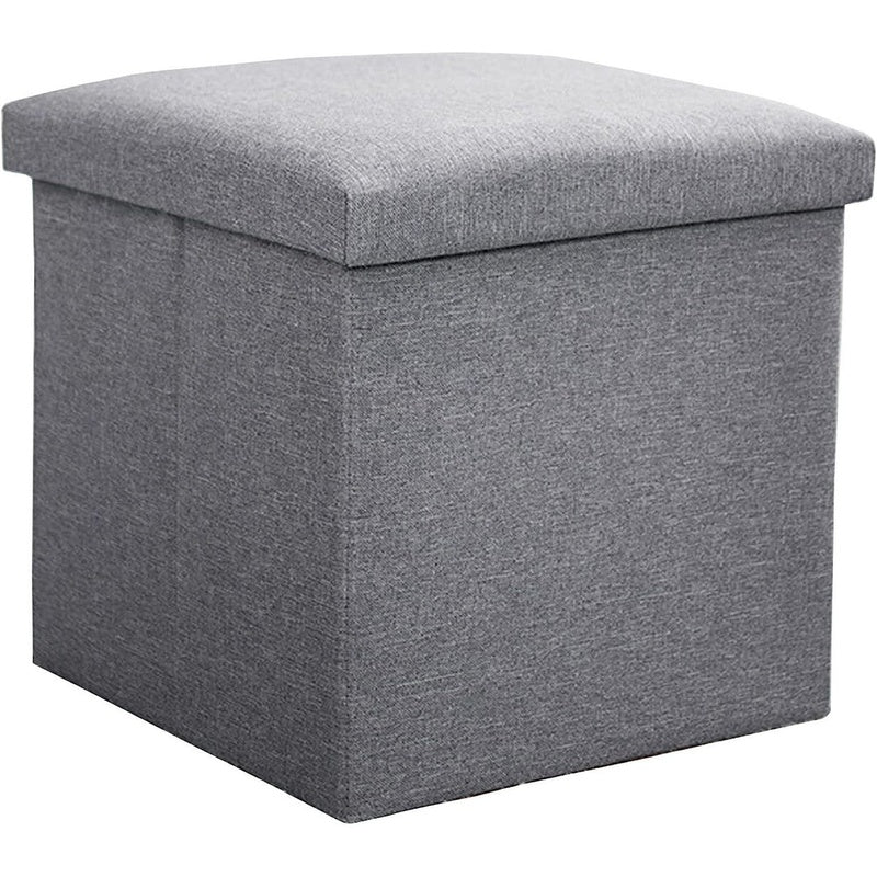 Canvas Storage Ottoman 38cm (Grey) image 0