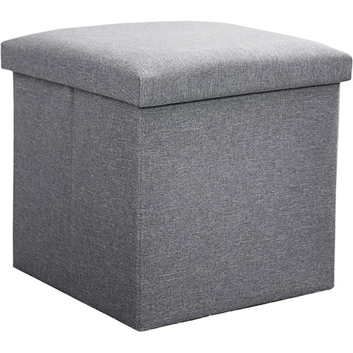 Canvas Storage Ottoman 38cm (Grey) image 0