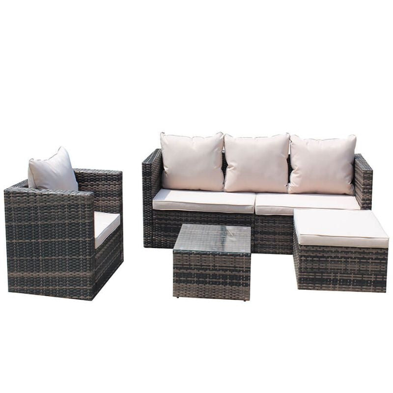 Outdoor Sofa Set 4-Piece (Brown Rattan) image 0