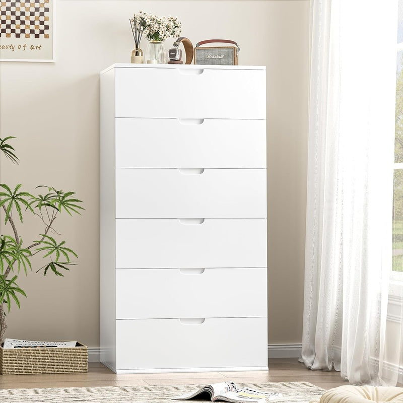 Chest of Drawers 6-Drawer (White) image 0