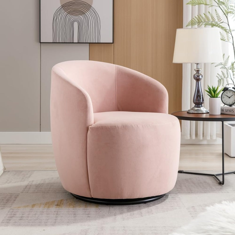 Swivel Accent Chair (Pink Velvet) image 0
