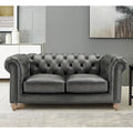 2-Seater Chesterfield Sofa (Grey) image 0