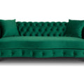 3-Seater Velvet Sofa (Emerald Green) image 0