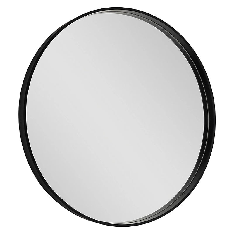 Round Wall Mirror 60cm (Black Frame) image 0