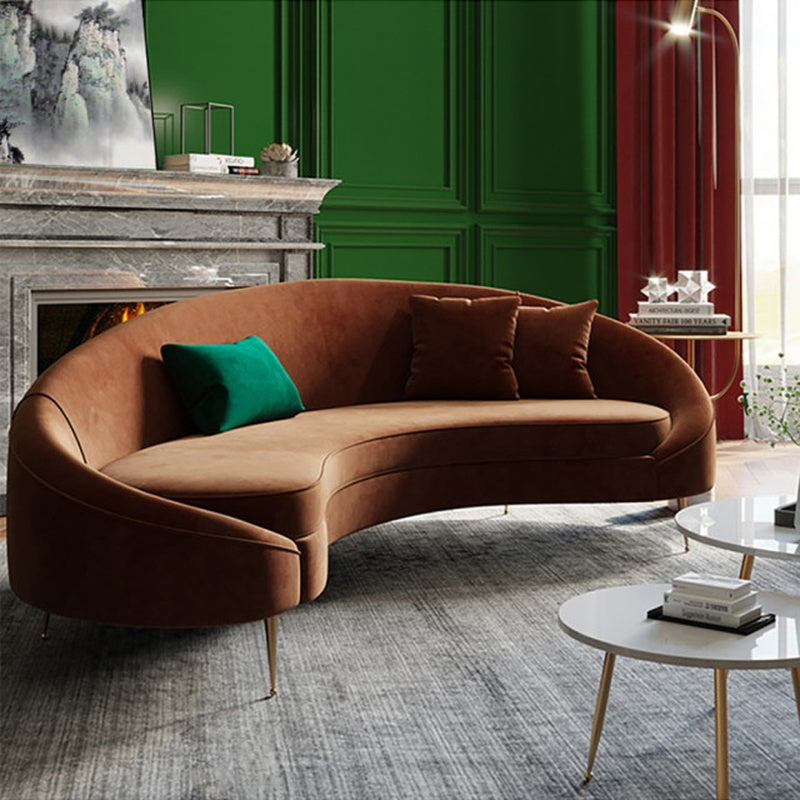 Curved Sofa 3-Seater (Emerald Velvet) image 0