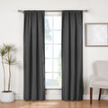 Blackout Curtains 140x230cm Pair (Charcoal) image 0