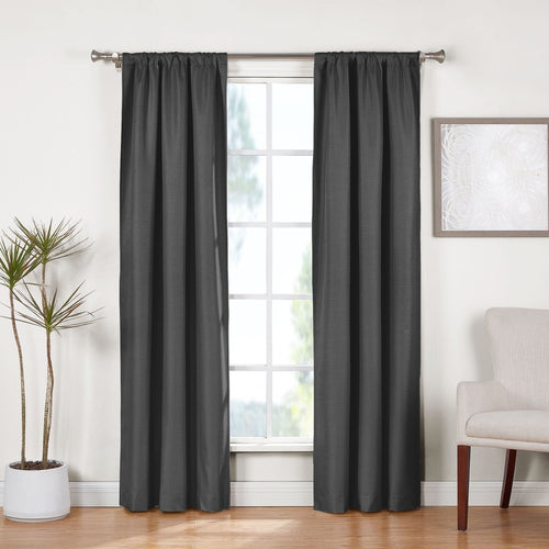 Blackout Curtains 140x230cm Pair (Charcoal) image 0