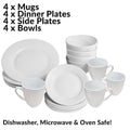 Porcelain Dinner Set 16-Piece (White) image 0
