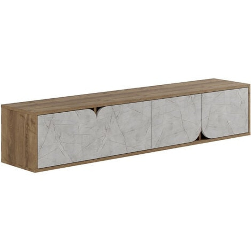 Media Unit 180cm (Marble & Oak) image 0