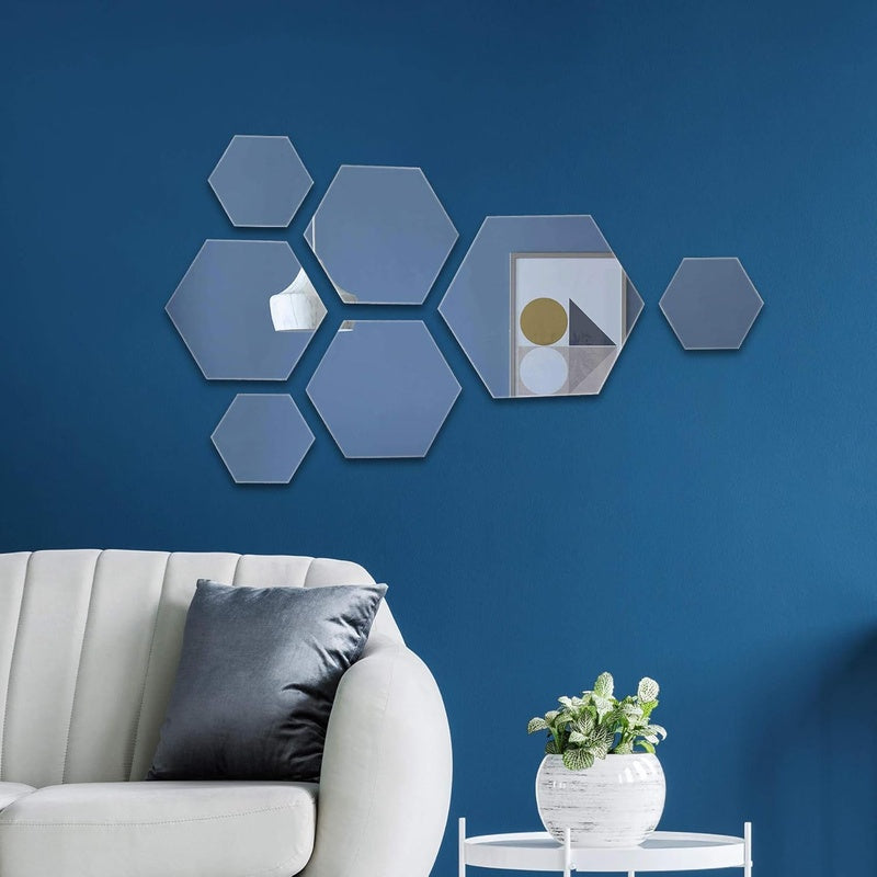 Hexagonal Mirror Set of 7 image 0