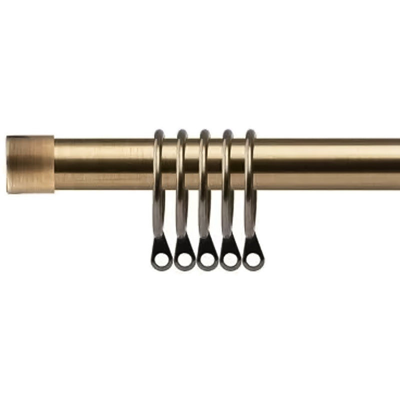 Curtain Pole 120-210cm Extendable (Brass) image 0