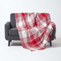 Tartan Check Throw 140x180cm (Red) image 0